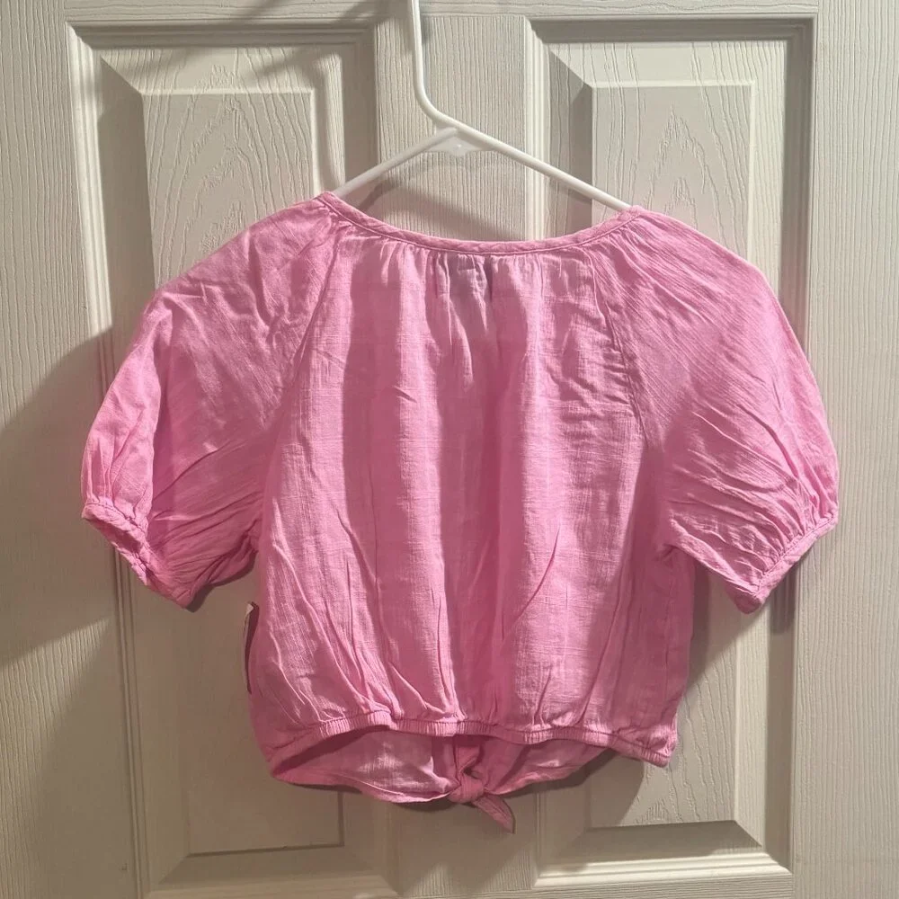 Girls 10/12 tie-waist crop top - nwt